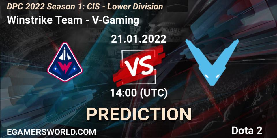 Winstrike Team - V-Gaming: Maç tahminleri. 21.01.2022 at 14:01, Dota 2, DPC 2022 Season 1: CIS - Lower Division