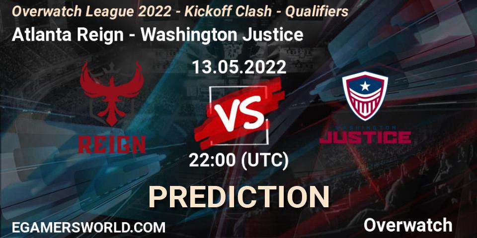 Atlanta Reign - Washington Justice: Maç tahminleri. 13.05.22, Overwatch, Overwatch League 2022 - Kickoff Clash - Qualifiers