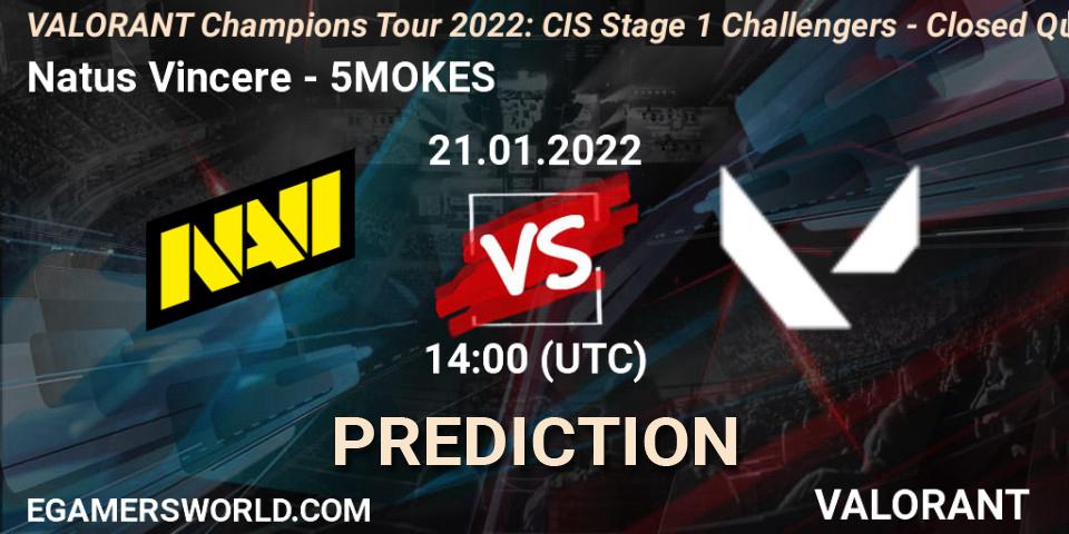 Natus Vincere - 5MOKES: Maç tahminleri. 21.01.2022 at 14:00, VALORANT, VCT 2022: CIS Stage 1 Challengers - Closed Qualifier 2