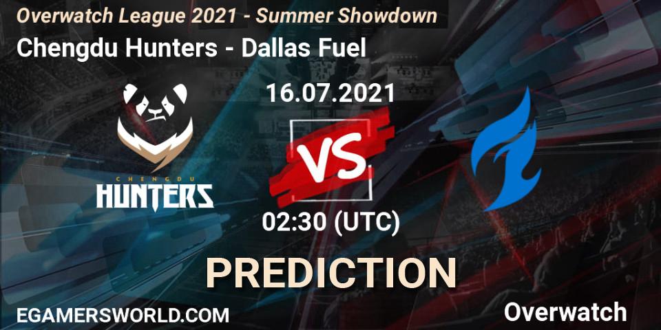 Chengdu Hunters - Dallas Fuel: Maç tahminleri. 16.07.2021 at 01:00, Overwatch, Overwatch League 2021 - Summer Showdown