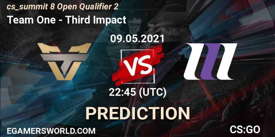 Team One - Third Impact: Maç tahminleri. 09.05.2021 at 22:45, Counter-Strike (CS2), cs_summit 8 Open Qualifier 2