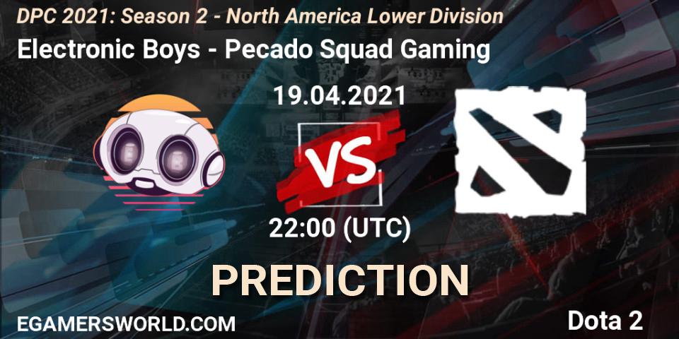 Electronic Boys - Pecado Squad Gaming: Maç tahminleri. 19.04.2021 at 22:00, Dota 2, DPC 2021: Season 2 - North America Lower Division