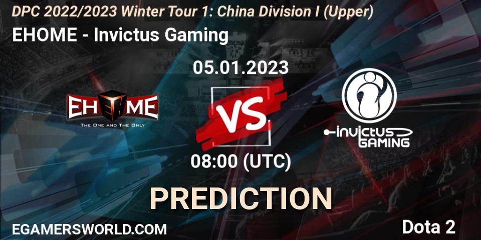 EHOME - Invictus Gaming: Maç tahminleri. 05.01.23, Dota 2, DPC 2022/2023 Winter Tour 1: CN Division I (Upper)