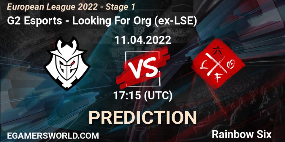 G2 Esports - Looking For Org (ex-LSE): Maç tahminleri. 11.04.22, Rainbow Six, European League 2022 - Stage 1