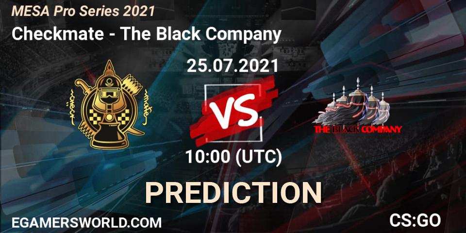 Checkmate - The Black Company: Maç tahminleri. 25.07.2021 at 12:00, Counter-Strike (CS2), MESA Pro Series 2021