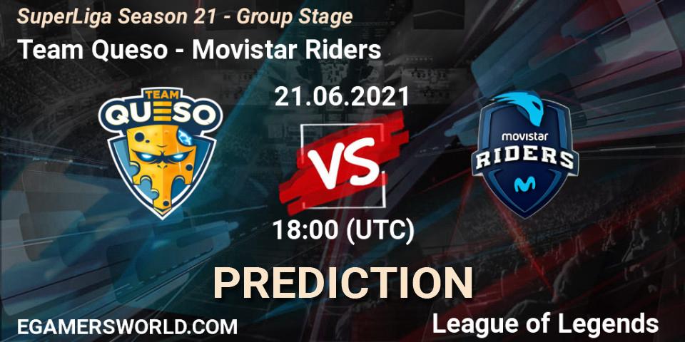 Team Queso - Movistar Riders: Maç tahminleri. 21.06.2021 at 20:15, LoL, SuperLiga Season 21 - Group Stage 