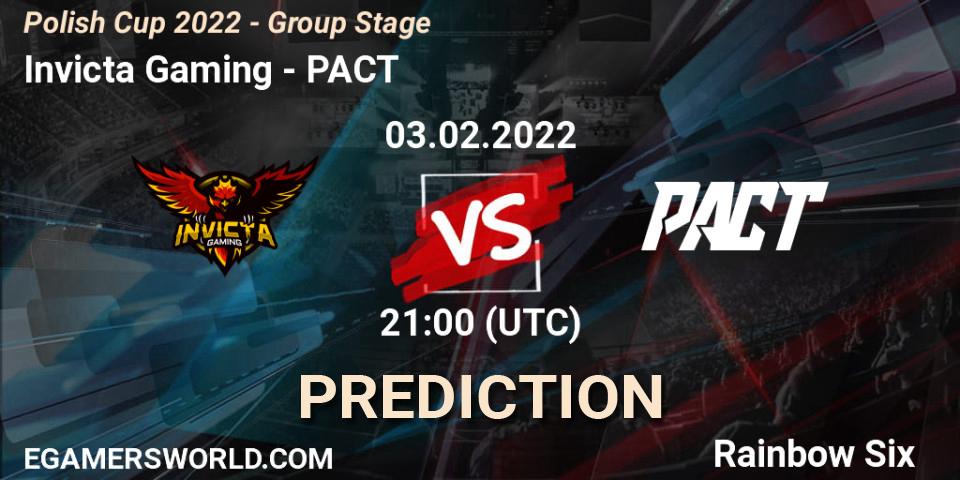 Invicta Gaming - PACT: Maç tahminleri. 03.02.2022 at 21:00, Rainbow Six, Polish Cup 2022 - Group Stage