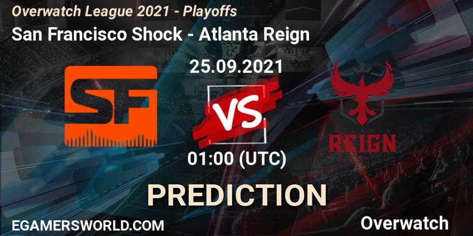 San Francisco Shock - Atlanta Reign: Maç tahminleri. 25.09.2021 at 01:00, Overwatch, Overwatch League 2021 - Playoffs