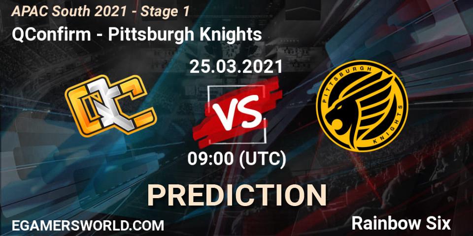 QConfirm - Pittsburgh Knights: Maç tahminleri. 25.03.2021 at 09:00, Rainbow Six, APAC South 2021 - Stage 1