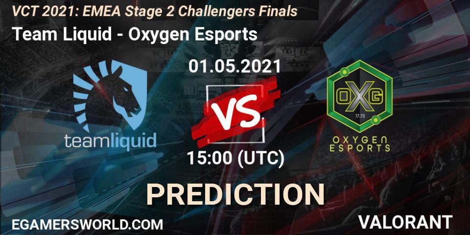 Team Liquid - Oxygen Esports: Maç tahminleri. 01.05.2021 at 15:00, VALORANT, VCT 2021: EMEA Stage 2 Challengers Finals