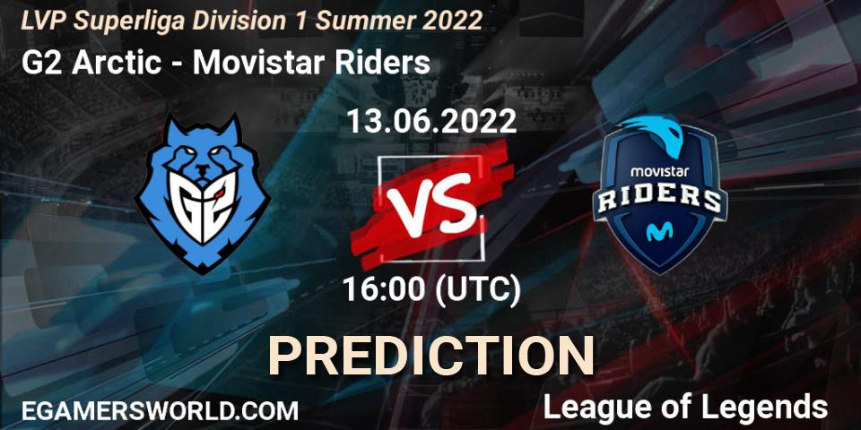 G2 Arctic - Movistar Riders: Maç tahminleri. 13.06.22, LoL, LVP Superliga Division 1 Summer 2022