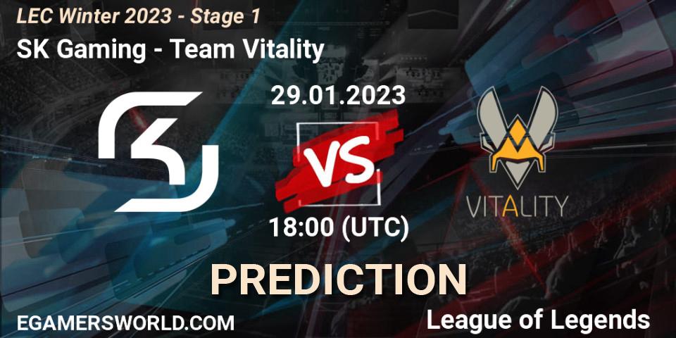 SK Gaming - Team Vitality: Maç tahminleri. 29.01.23, LoL, LEC Winter 2023 - Stage 1