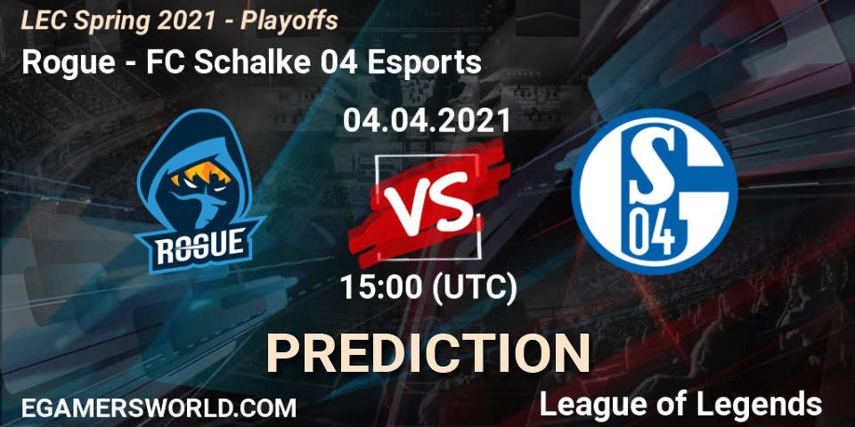 Rogue - FC Schalke 04 Esports: Maç tahminleri. 04.04.21, LoL, LEC Spring 2021 - Playoffs