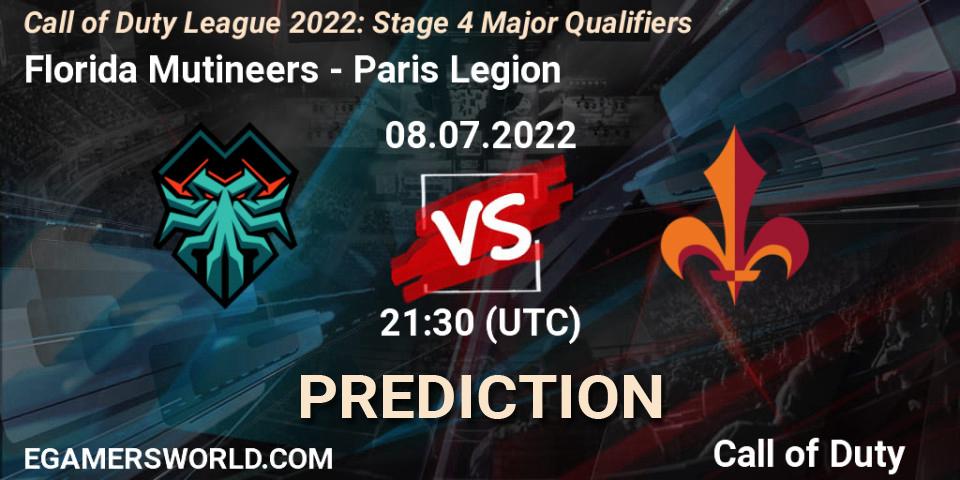 Florida Mutineers - Paris Legion: Maç tahminleri. 08.07.2022 at 21:30, Call of Duty, Call of Duty League 2022: Stage 4