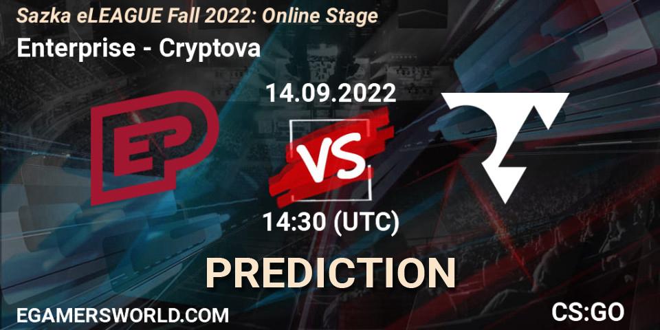 Enterprise - Cryptova: Maç tahminleri. 14.09.2022 at 14:30, Counter-Strike (CS2), Sazka eLEAGUE Fall 2022: Online Stage