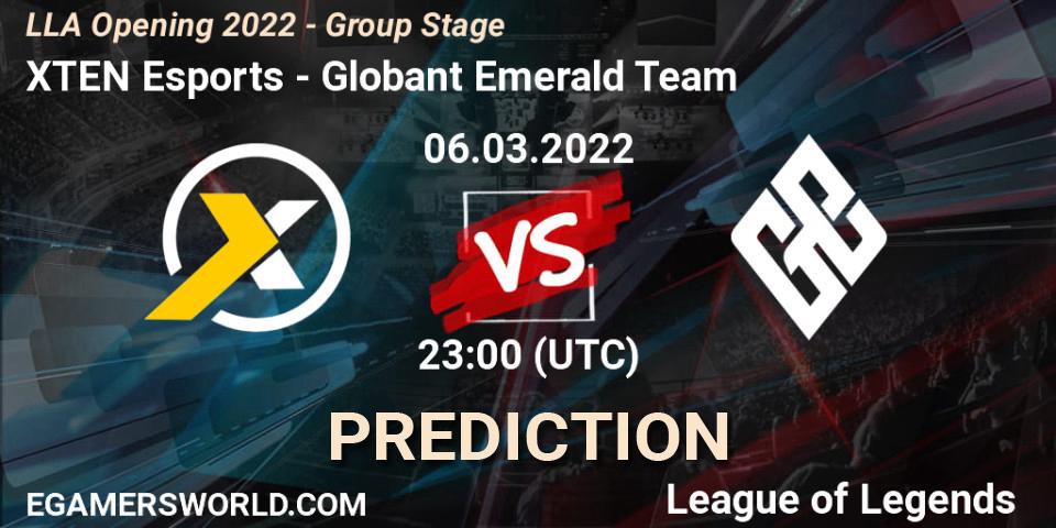 XTEN Esports - Globant Emerald Team: Maç tahminleri. 06.03.2022 at 23:00, LoL, LLA Opening 2022 - Group Stage