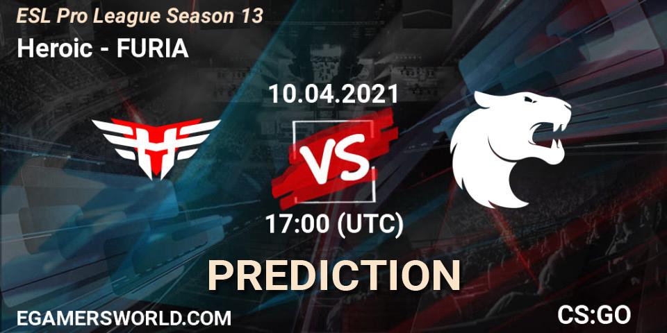 Heroic - FURIA: Maç tahminleri. 10.04.2021 at 17:00, Counter-Strike (CS2), ESL Pro League Season 13