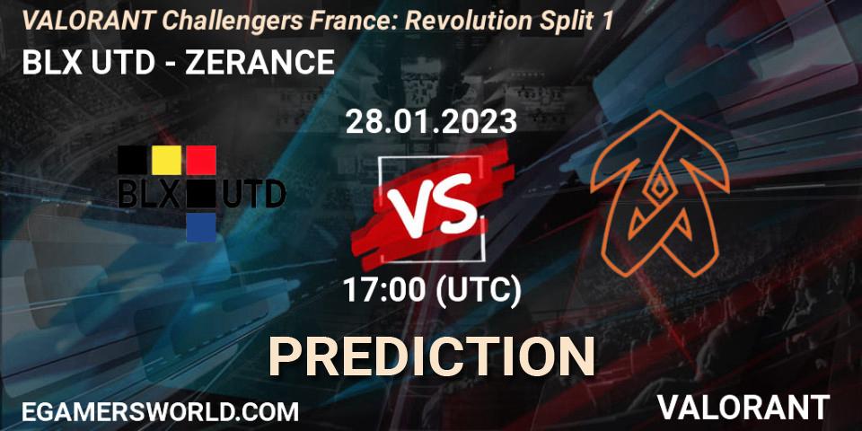 BLX UTD - ZERANCE: Maç tahminleri. 28.01.23, VALORANT, VALORANT Challengers 2023 France: Revolution Split 1