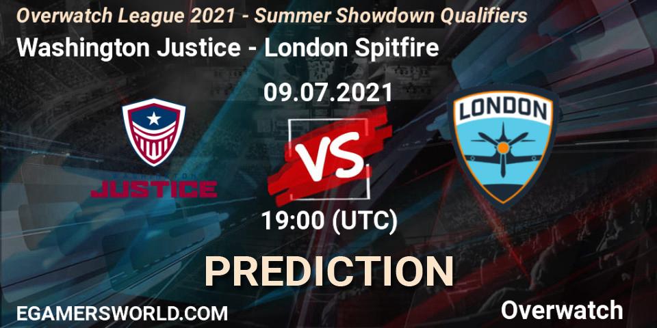 Washington Justice - London Spitfire: Maç tahminleri. 09.07.2021 at 19:00, Overwatch, Overwatch League 2021 - Summer Showdown Qualifiers
