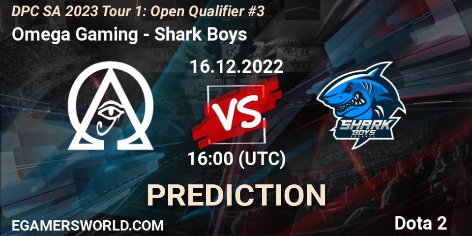 Omega Gaming - Shark Boys: Maç tahminleri. 16.12.2022 at 16:10, Dota 2, DPC SA 2023 Tour 1: Open Qualifier #3