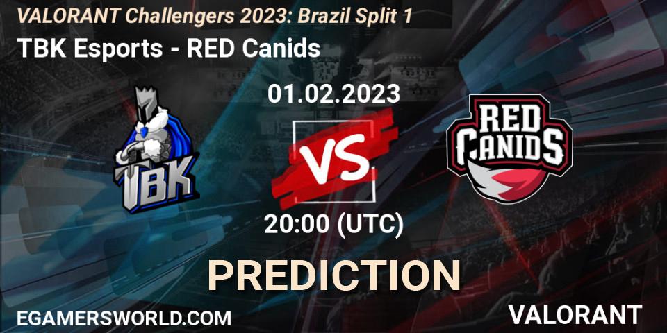 TBK Esports - RED Canids: Maç tahminleri. 01.02.23, VALORANT, VALORANT Challengers 2023: Brazil Split 1