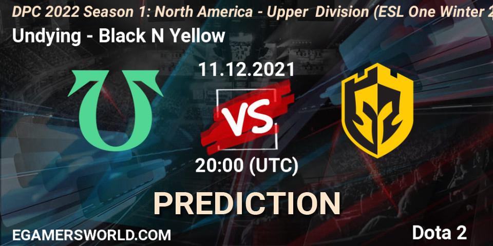 Undying - Black N Yellow: Maç tahminleri. 11.12.2021 at 21:53, Dota 2, DPC 2022 Season 1: North America - Upper Division (ESL One Winter 2021)