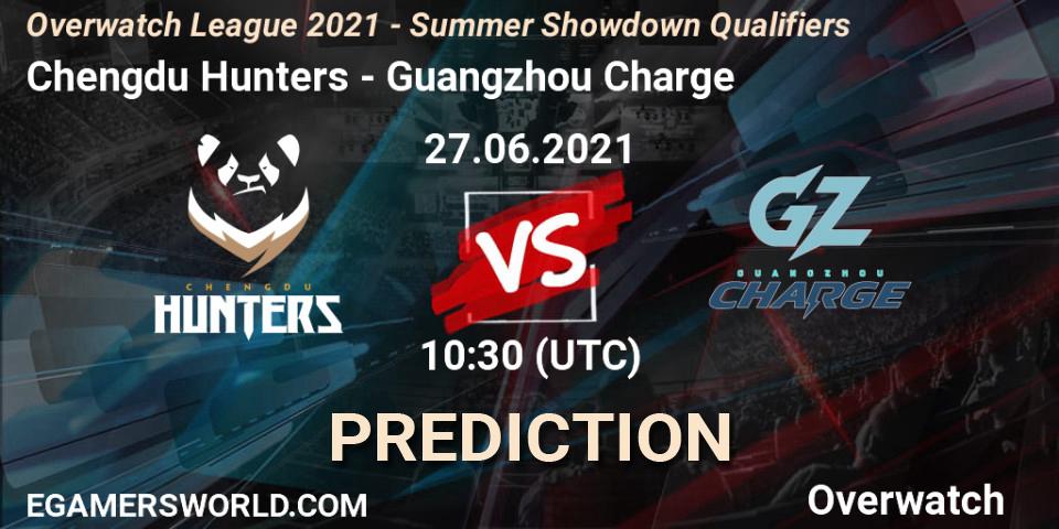 Chengdu Hunters - Guangzhou Charge: Maç tahminleri. 27.06.2021 at 10:30, Overwatch, Overwatch League 2021 - Summer Showdown Qualifiers