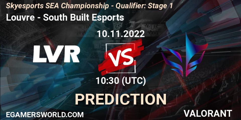 Louvre - South Built Esports: Maç tahminleri. 10.11.2022 at 10:30, VALORANT, Skyesports SEA Championship - Qualifier: Stage 1