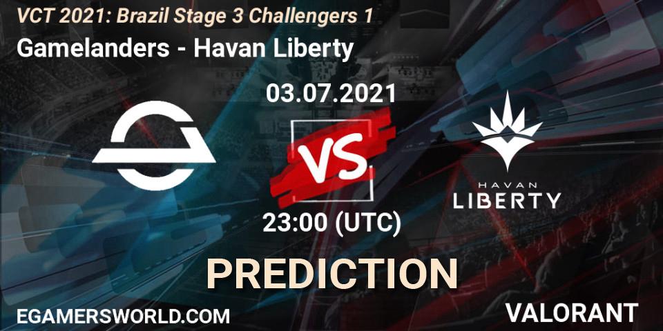 Gamelanders - Havan Liberty: Maç tahminleri. 03.07.2021 at 23:00, VALORANT, VCT 2021: Brazil Stage 3 Challengers 1