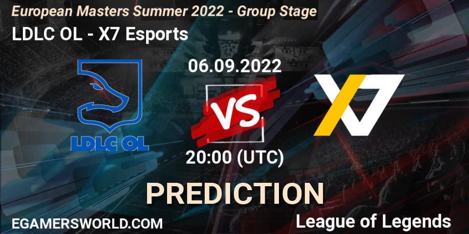 LDLC OL - X7 Esports: Maç tahminleri. 06.09.2022 at 20:00, LoL, European Masters Summer 2022 - Group Stage