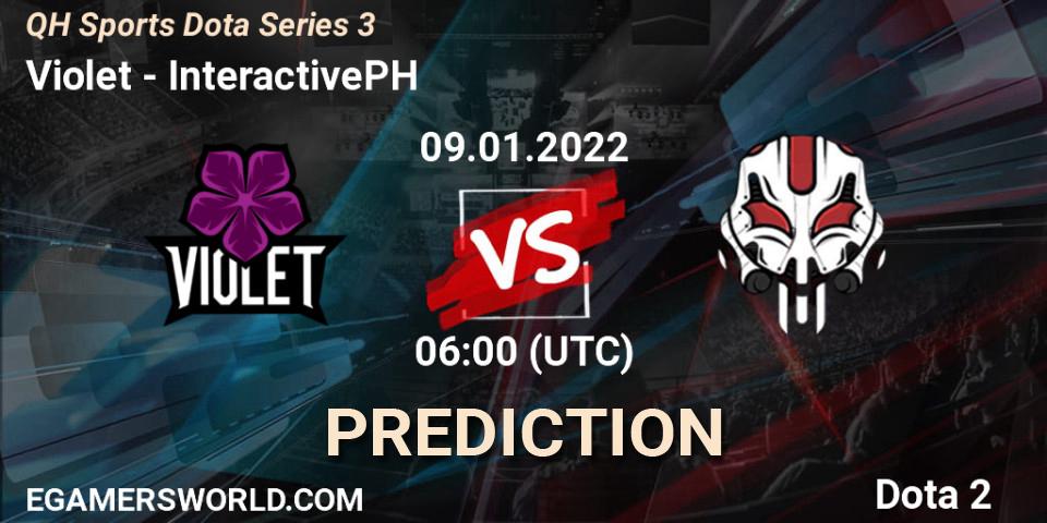 Violet - InteractivePH: Maç tahminleri. 09.01.2022 at 06:23, Dota 2, QH Sports Dota Series 3