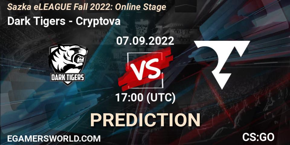 Dark Tigers - Cryptova: Maç tahminleri. 07.09.2022 at 17:00, Counter-Strike (CS2), Sazka eLEAGUE Fall 2022: Online Stage
