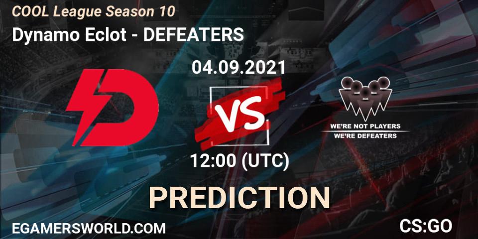 Dynamo Eclot - DEFEATERS: Maç tahminleri. 04.09.2021 at 08:00, Counter-Strike (CS2), COOL League Season 10
