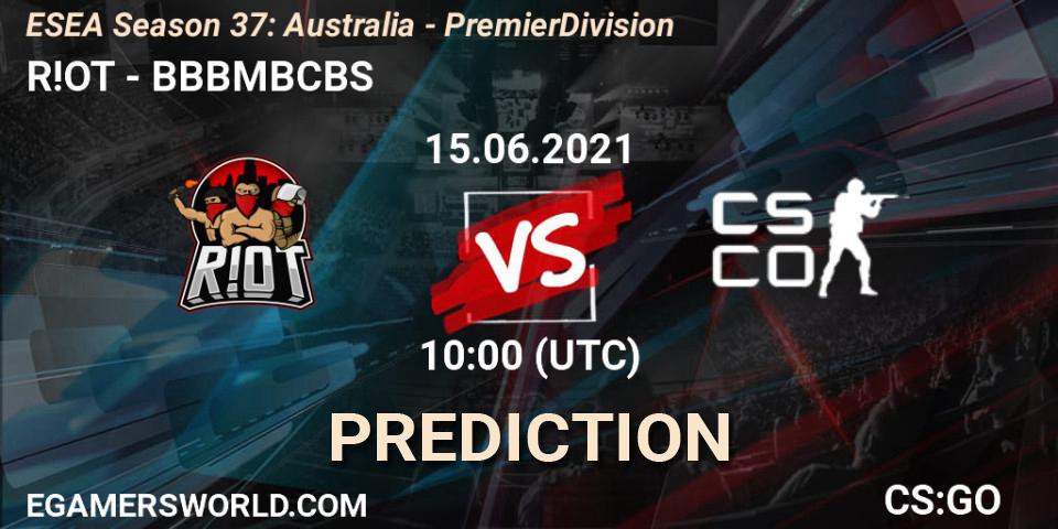 R!OT - BBBMBCBS: Maç tahminleri. 15.06.21, CS2 (CS:GO), ESEA Season 37: Australia - Premier Division