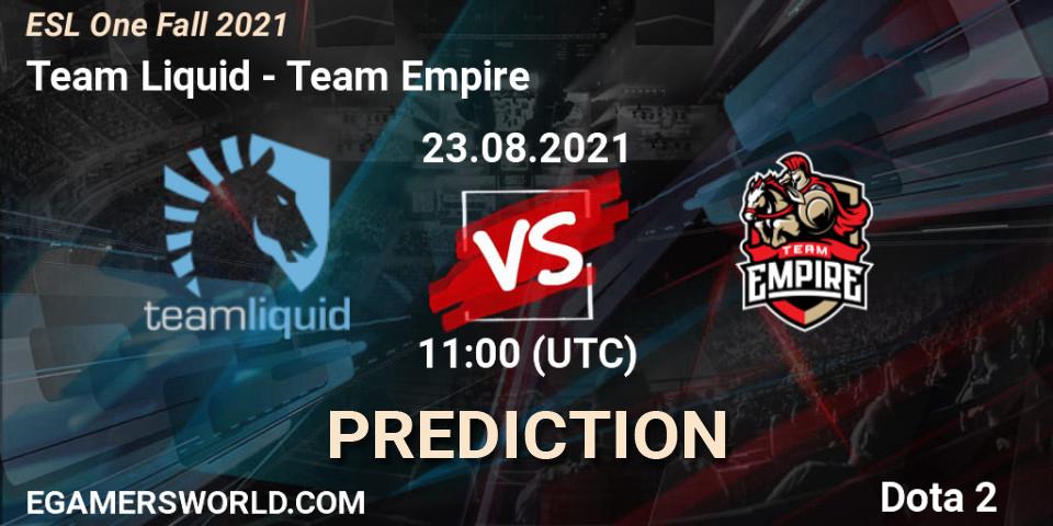 Team Liquid - Team Empire: Maç tahminleri. 23.08.2021 at 10:56, Dota 2, ESL One Fall 2021