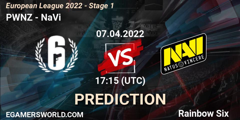 PWNZ - NaVi: Maç tahminleri. 07.04.2022 at 17:15, Rainbow Six, European League 2022 - Stage 1