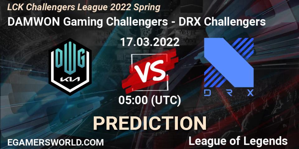 DAMWON Gaming Challengers - DRX Challengers: Maç tahminleri. 17.03.2022 at 05:00, LoL, LCK Challengers League 2022 Spring