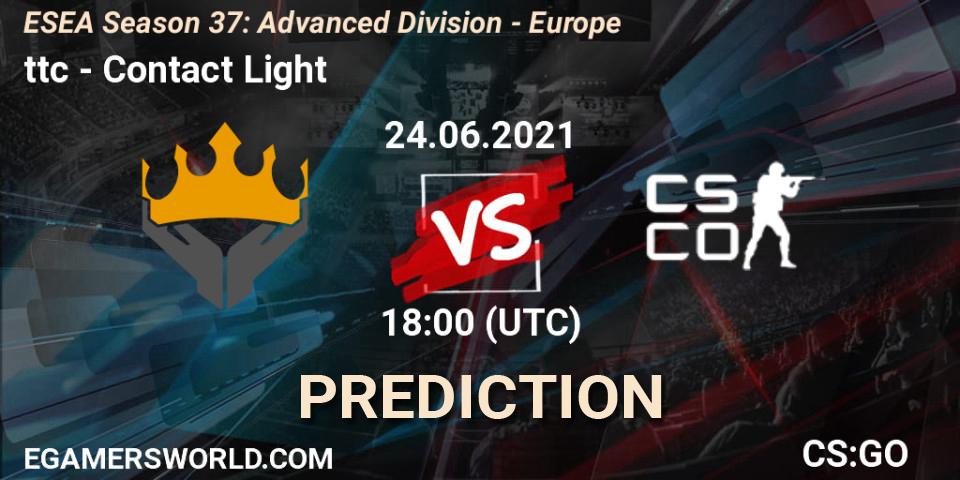 ttc - Contact Light: Maç tahminleri. 26.06.2021 at 10:30, Counter-Strike (CS2), ESEA Season 37: Advanced Division - Europe