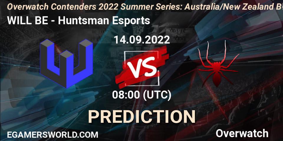 WILL BE - Huntsman Esports: Maç tahminleri. 15.09.2022 at 08:00, Overwatch, Overwatch Contenders 2022 Summer Series: Australia/New Zealand B-Sides
