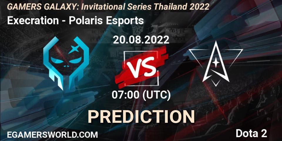Execration - Polaris Esports: Maç tahminleri. 20.08.22, Dota 2, GAMERS GALAXY: Invitational Series Thailand 2022