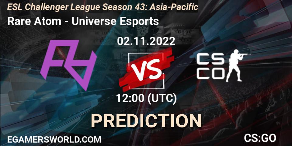 Rare Atom - Universe Esports: Maç tahminleri. 02.11.2022 at 12:00, Counter-Strike (CS2), ESL Challenger League Season 43: Asia-Pacific