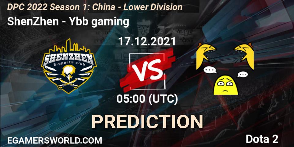 ShenZhen - Ybb gaming: Maç tahminleri. 17.12.2021 at 04:56, Dota 2, DPC 2022 Season 1: China - Lower Division