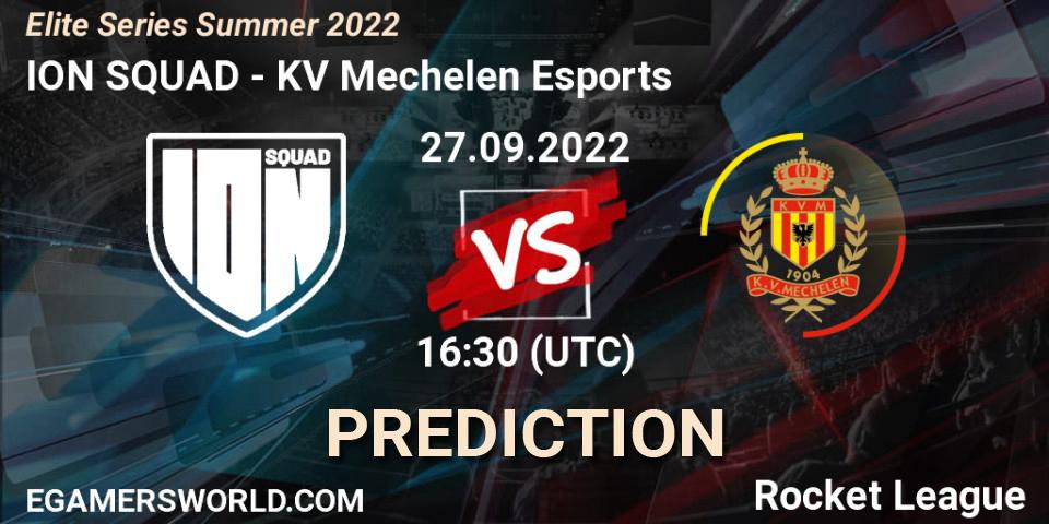 ION SQUAD - KV Mechelen Esports: Maç tahminleri. 27.09.2022 at 16:30, Rocket League, Elite Series Summer 2022