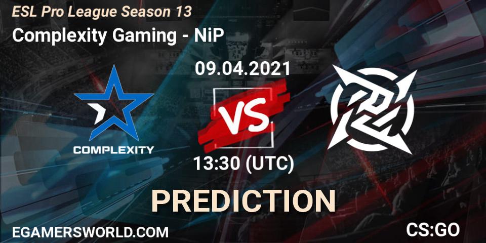 Complexity Gaming - NiP: Maç tahminleri. 09.04.2021 at 13:30, Counter-Strike (CS2), ESL Pro League Season 13