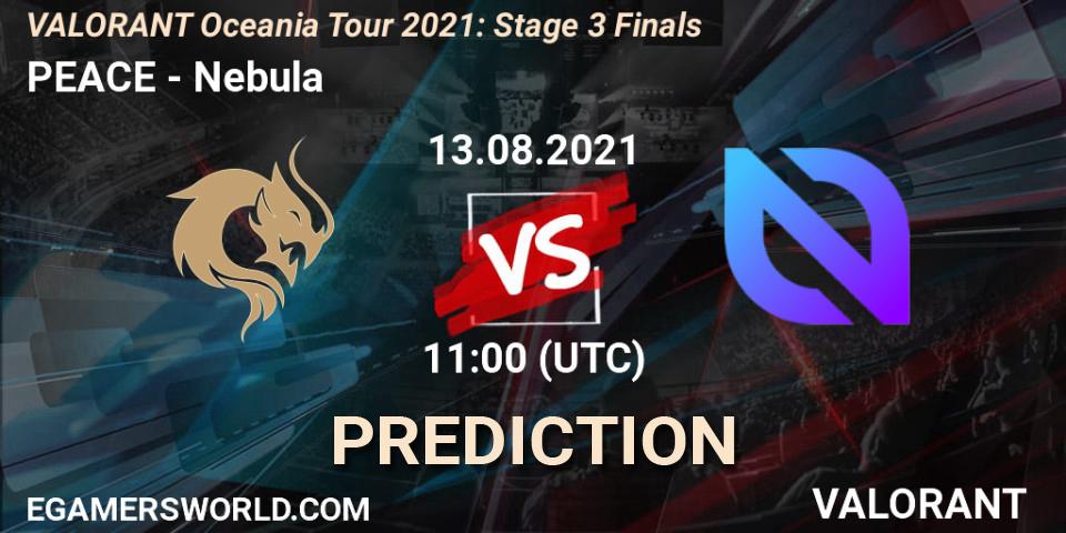 PEACE - Nebula: Maç tahminleri. 13.08.2021 at 11:00, VALORANT, VALORANT Oceania Tour 2021: Stage 3 Finals