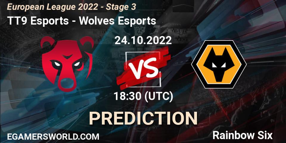 TT9 Esports - Wolves Esports: Maç tahminleri. 24.10.2022 at 21:00, Rainbow Six, European League 2022 - Stage 3