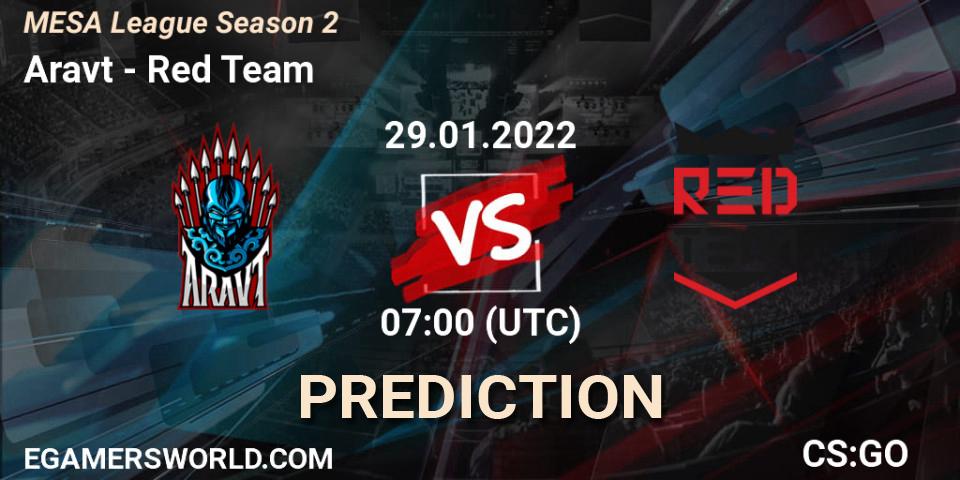 Aravt - Red Team: Maç tahminleri. 29.01.2022 at 07:00, Counter-Strike (CS2), MESA League Season 2