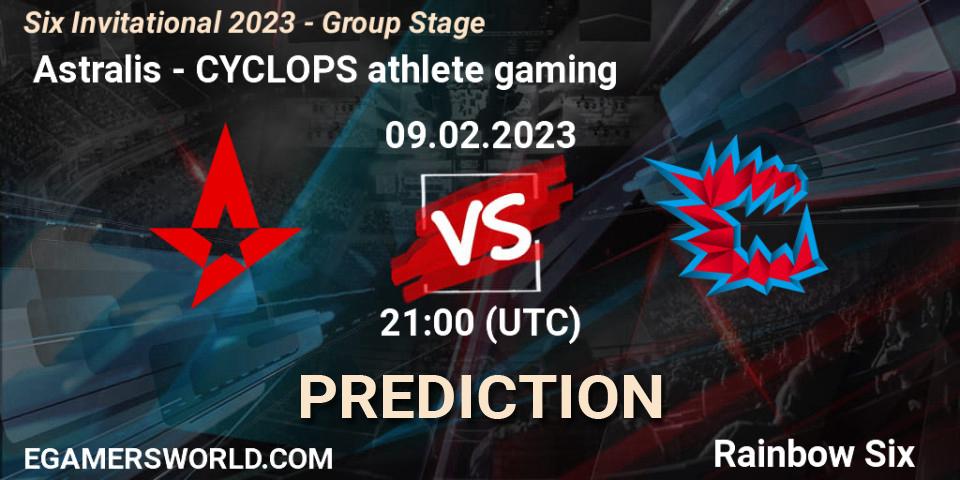  Astralis - CYCLOPS athlete gaming: Maç tahminleri. 09.02.23, Rainbow Six, Six Invitational 2023 - Group Stage