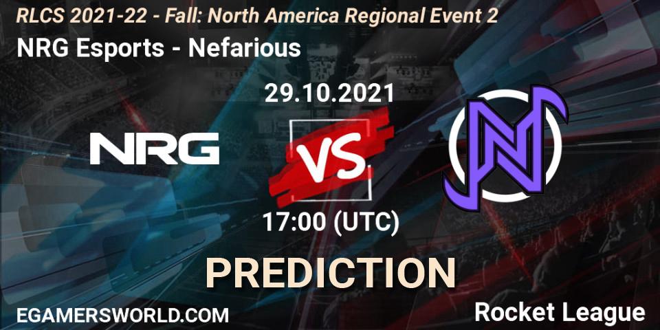NRG Esports - Nefarious: Maç tahminleri. 29.10.21, Rocket League, RLCS 2021-22 - Fall: North America Regional Event 2