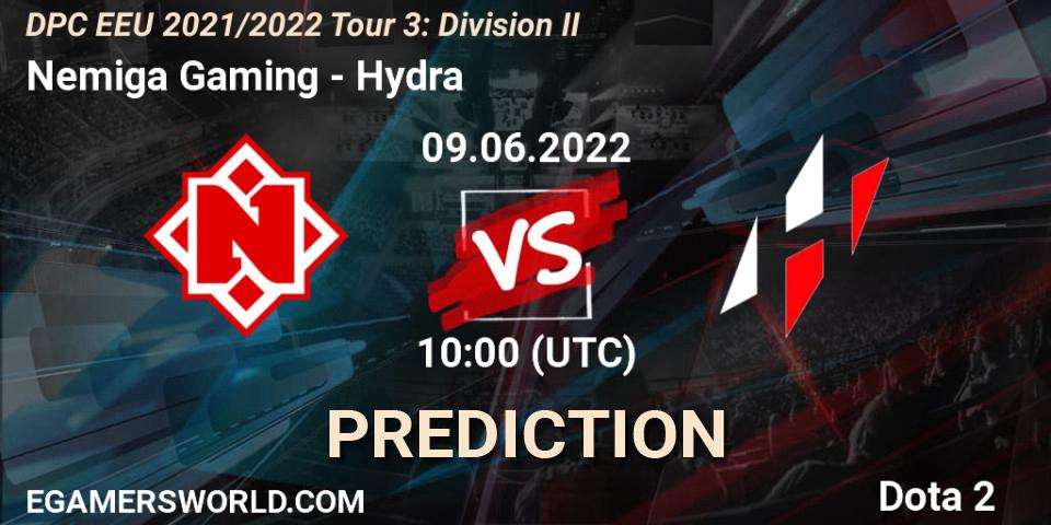 Nemiga Gaming - Hydra: Maç tahminleri. 09.06.2022 at 10:00, Dota 2, DPC EEU 2021/2022 Tour 3: Division II